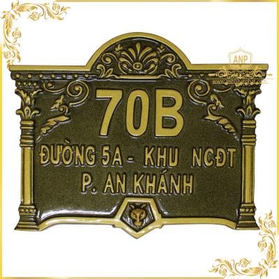 Biển số nhà nhôm đúc mẫu 03