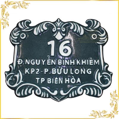 Biền số nhà nhôm đúc màu giả đá