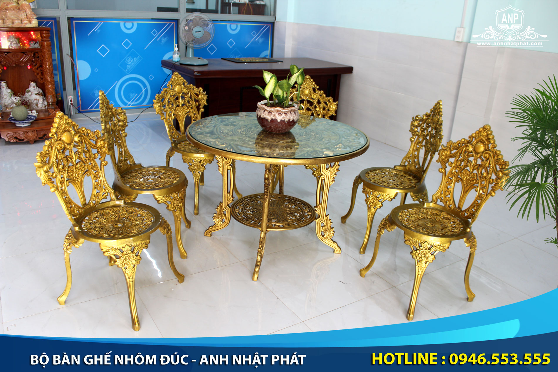 bàn ghế nhôm đúc