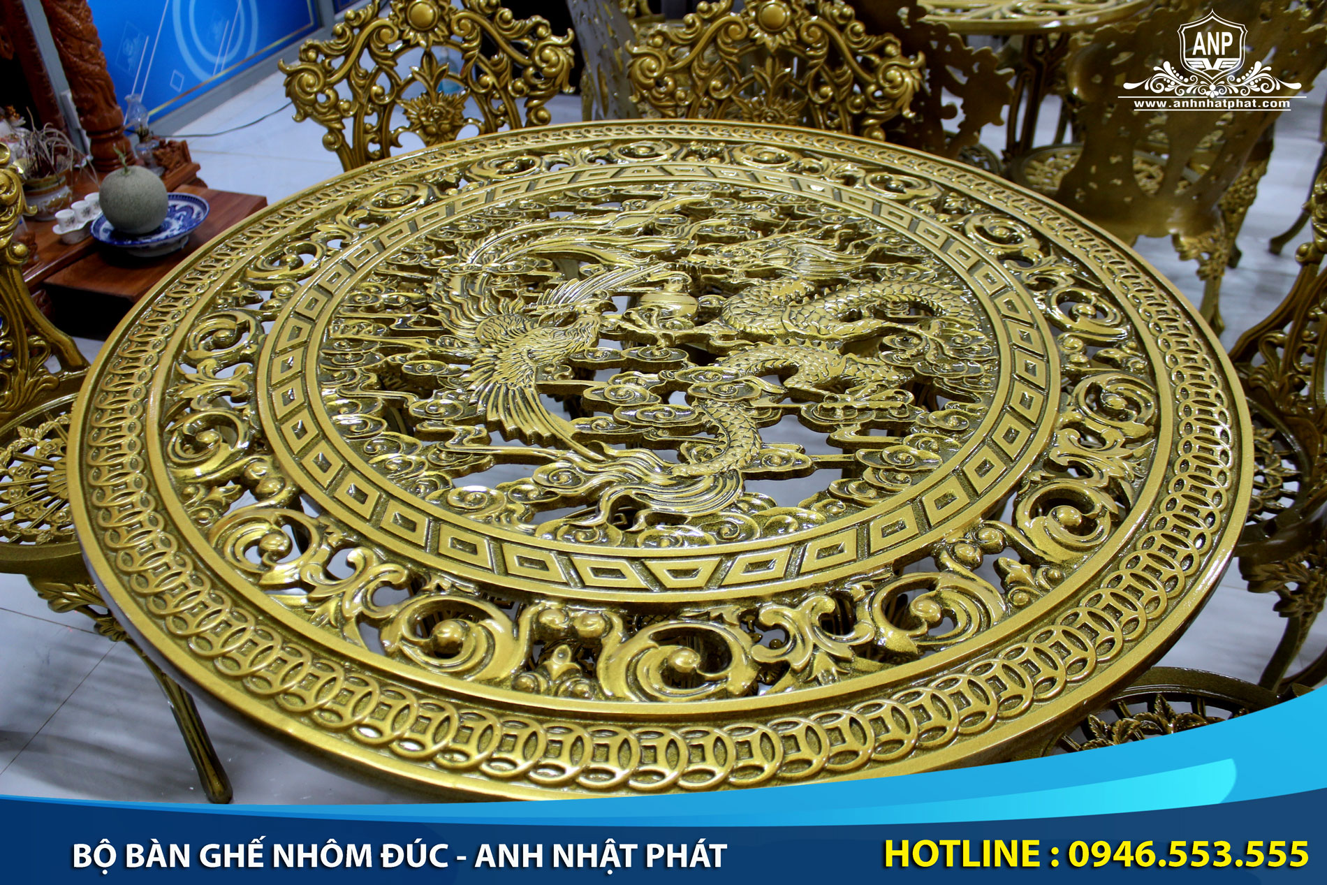 bàn ghế nhôm đúc
