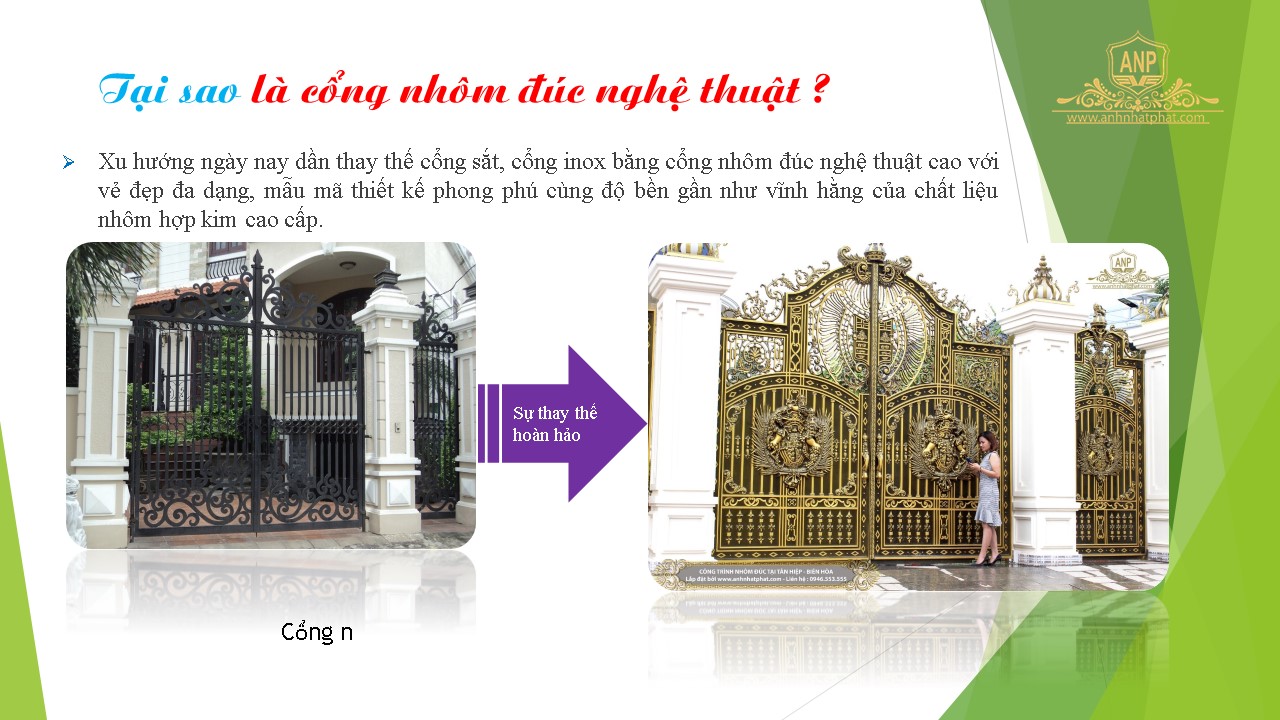 cổng nhôm đúc