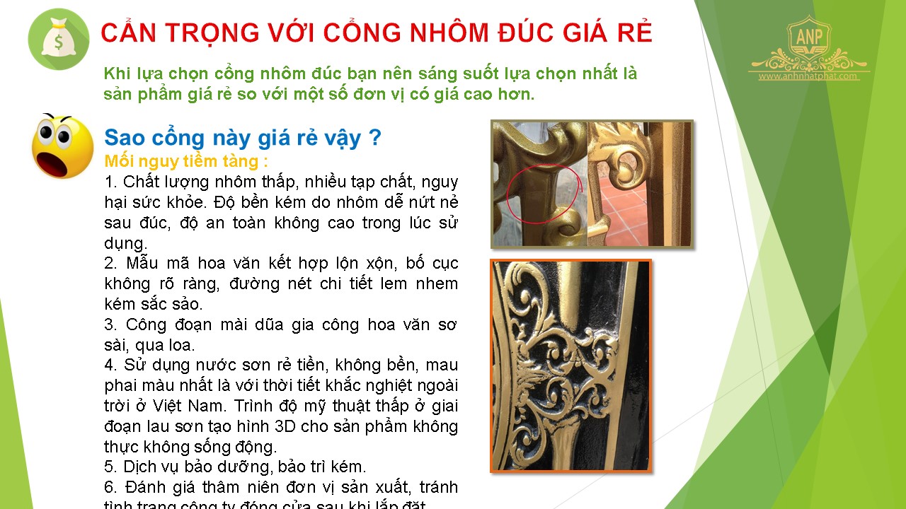cổng nhôm đúc