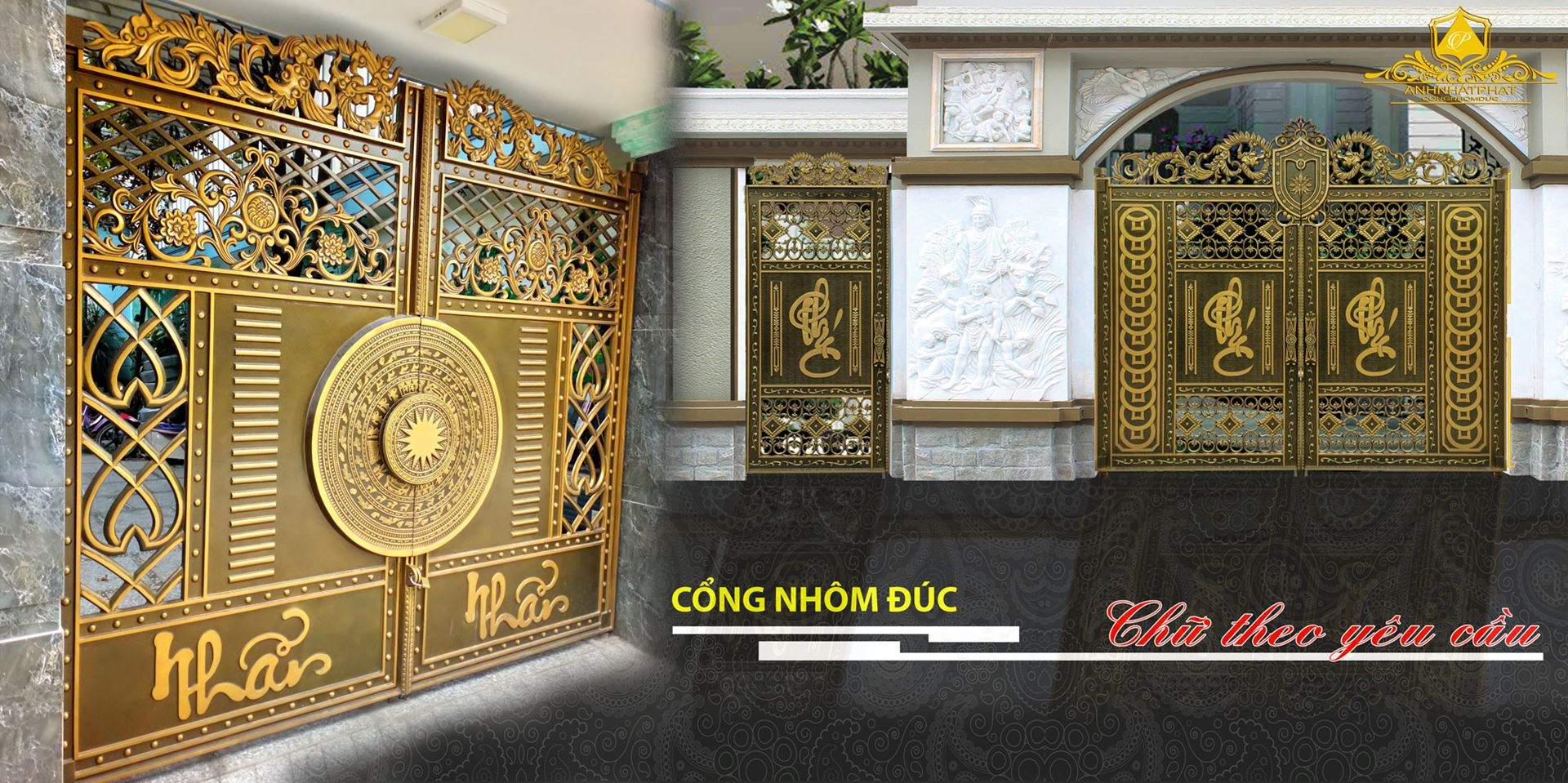 cổng nhôm đúc đẹp