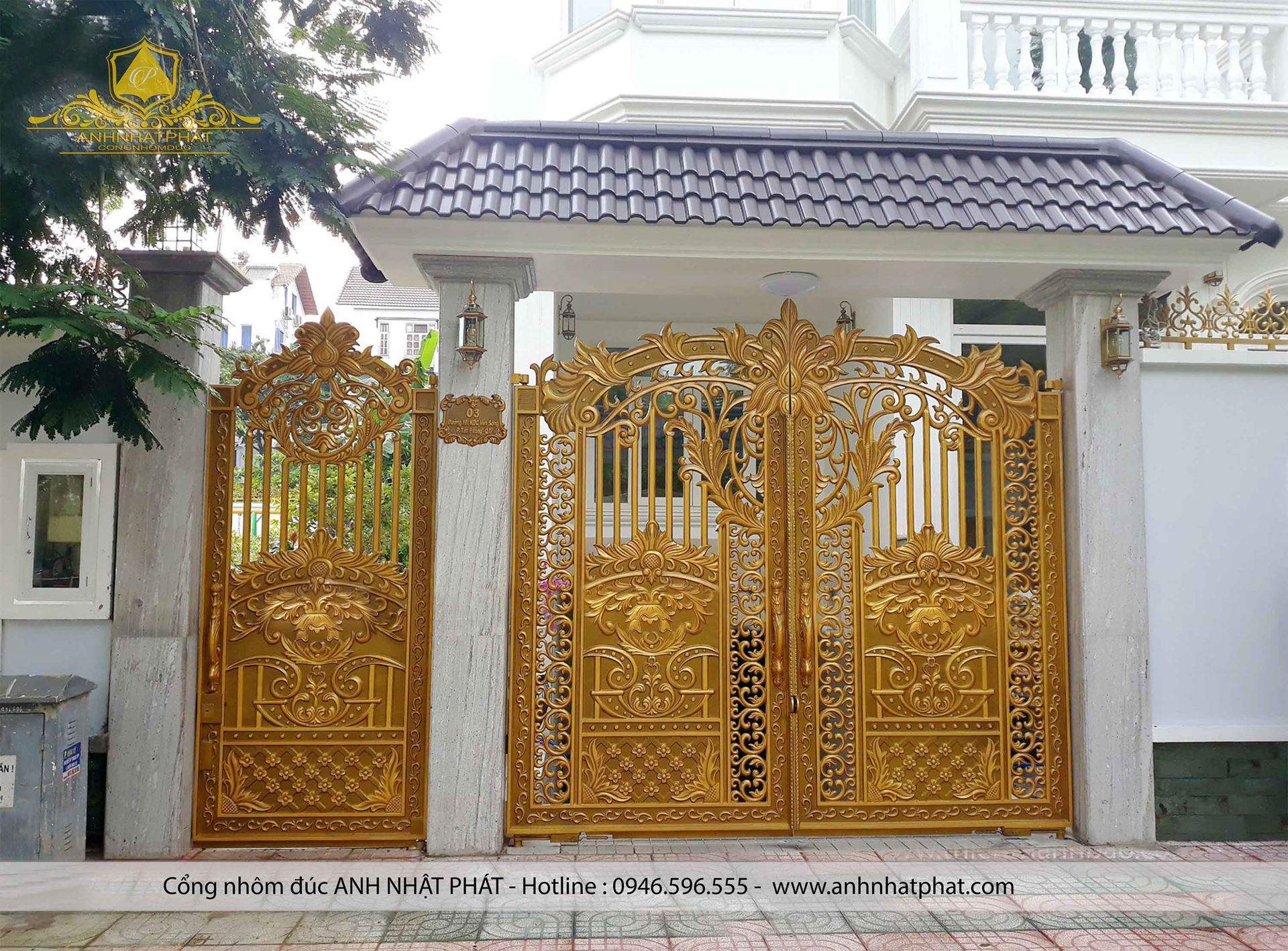 cổng nhôm đúc đẹp