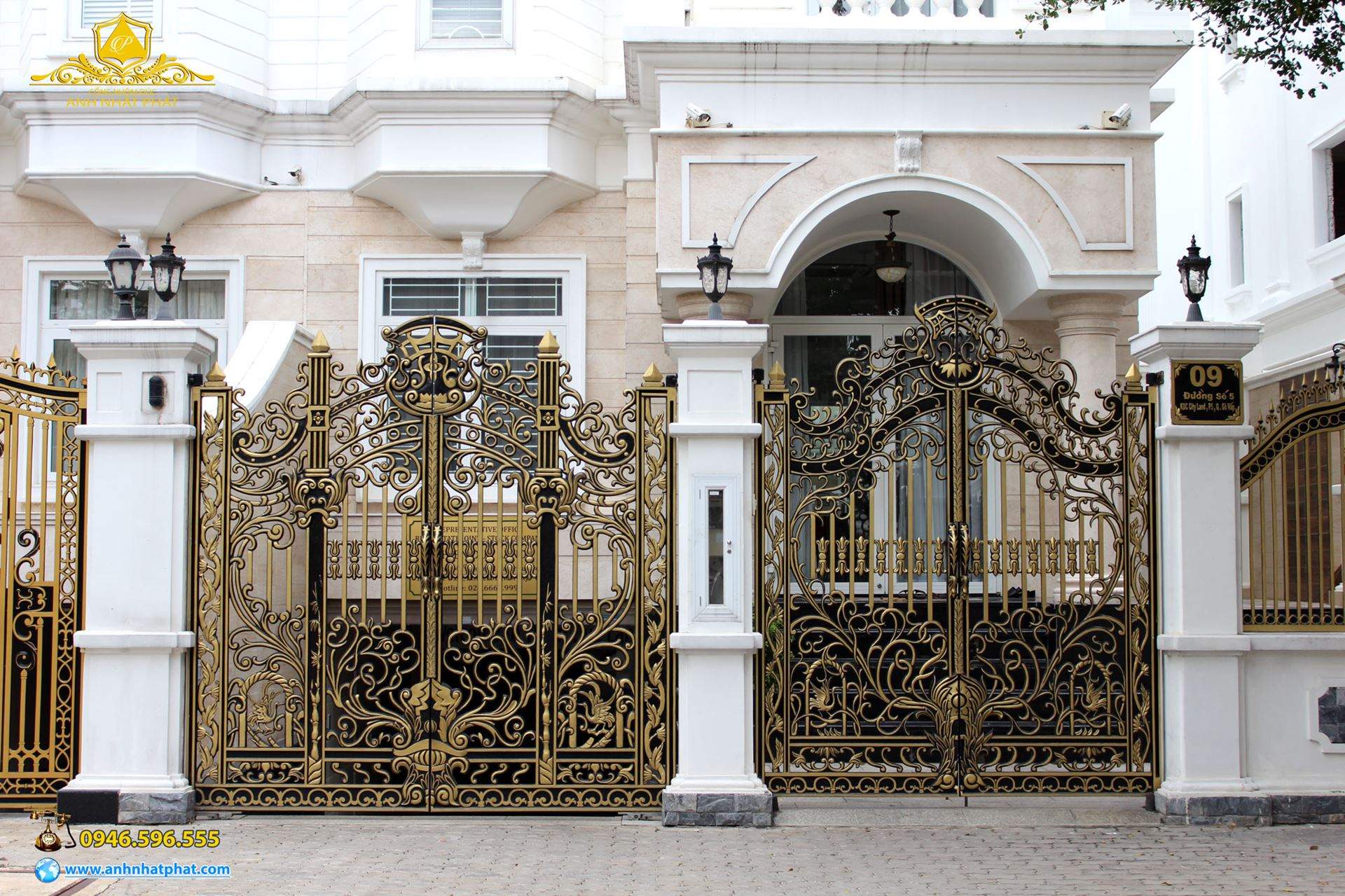cổng nhôm đúc đẹp