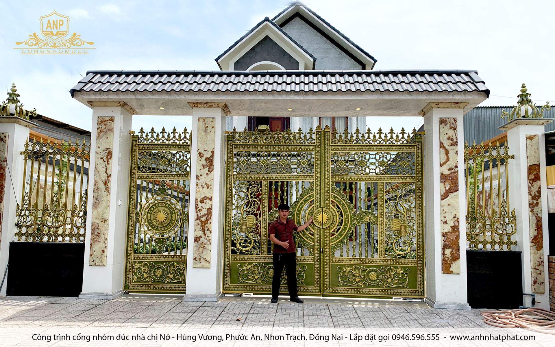 cổng nhôm đúc đẹp