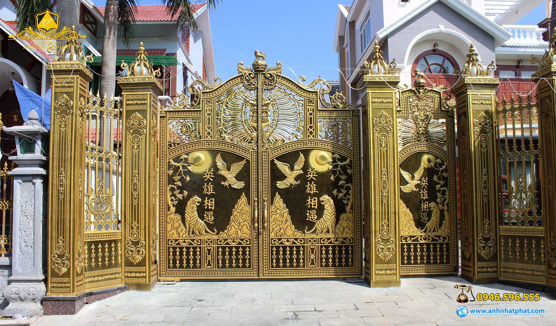 cổng nhôm đúc đẹp