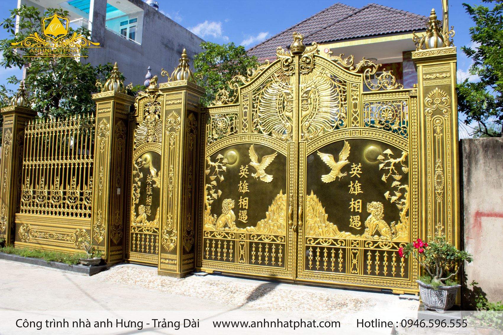 cổng nhôm đúc đẹp