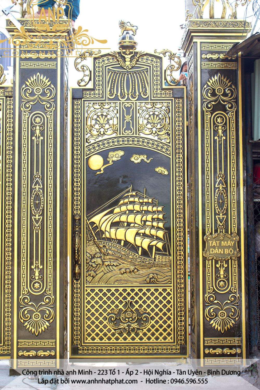 cổng nhôm đúc đẹp