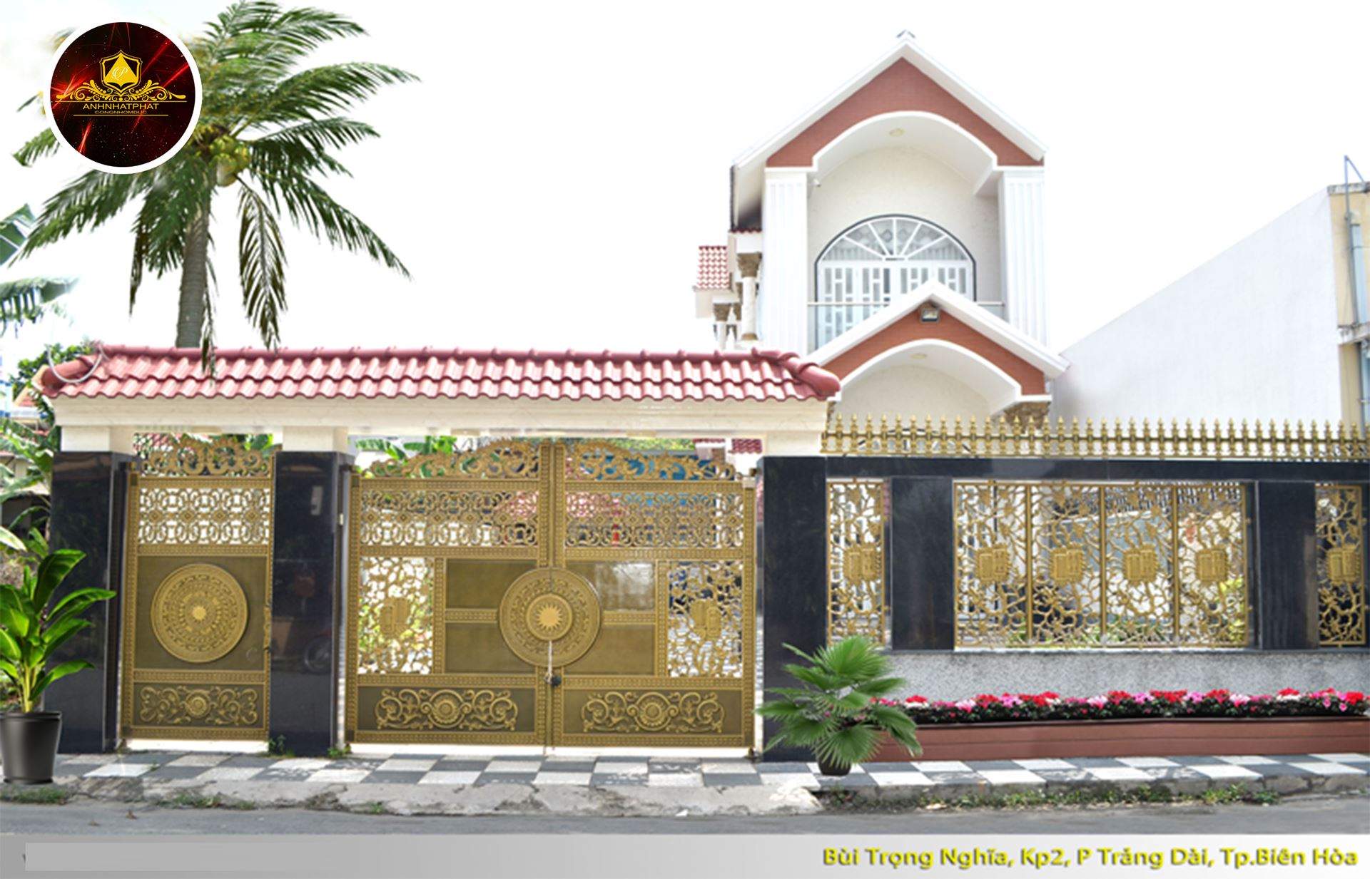 mẫu cổng biệt thự vườn