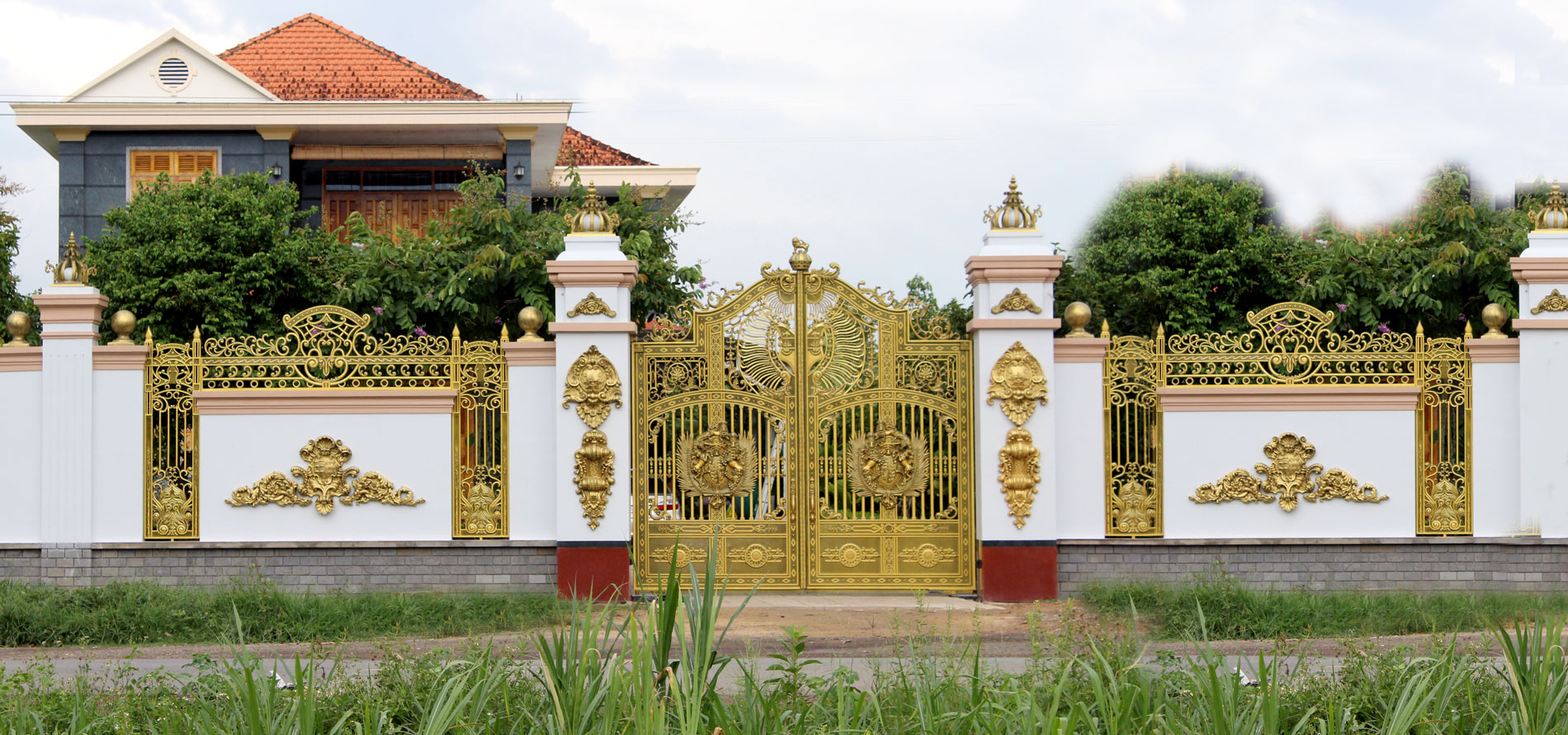 cổng nhôm đúc