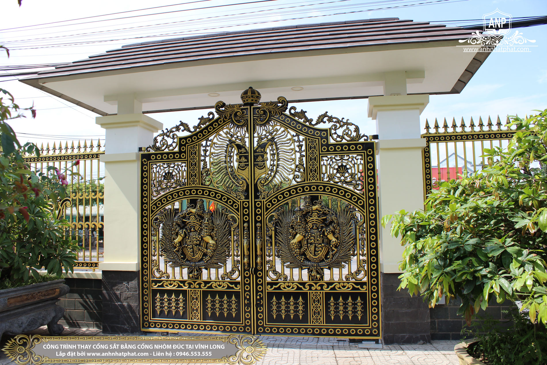 Mẫu biệt thự 2 tầng nhà vườn 11x19m kiểu cổ điển Pháp đẹp từ cổng đến sau  nhà ở Đồng Nai